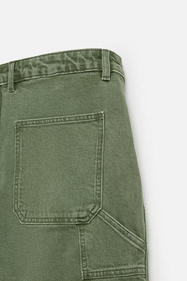 CARPENTER POCKET BERMUDA SHORTS - Green by Zara - Image 8