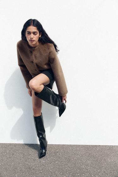 FAUX FUR JACKET - Brown by Zara - Image 0