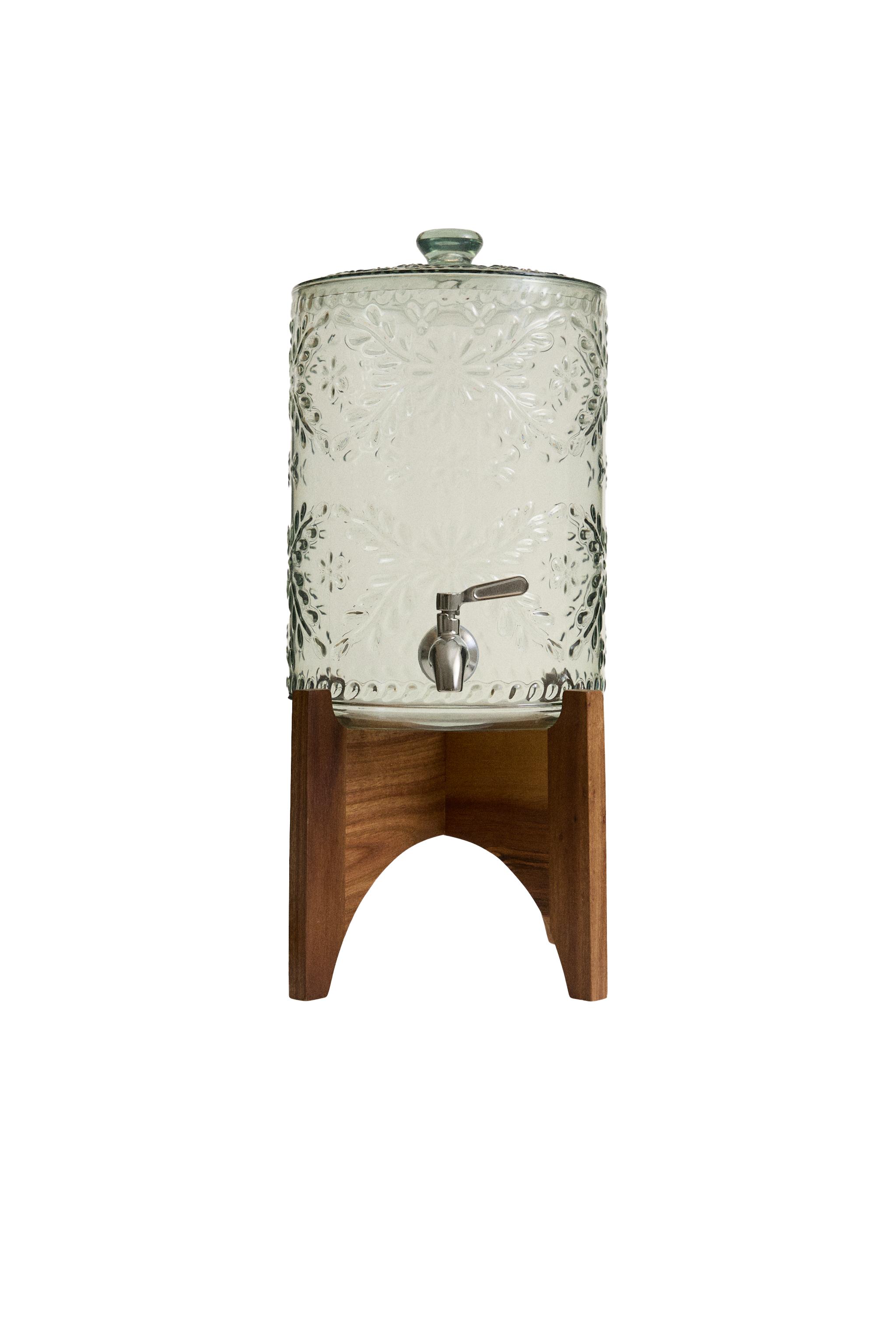 ACACIA WOOD FLORAL DISPENSER - Green / Blue | ZARA United States