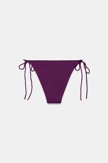 BAS DE BIKINI À LIENS NOUÉS - Aubergine de Zara - Image 5