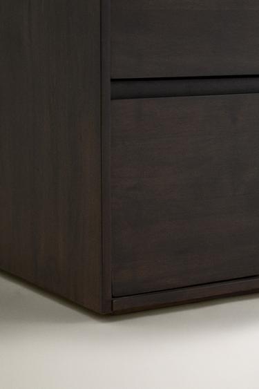 GRANDE TABLE DE CHEVET EN BOIS - Marron foncé de Zara - Image 4
