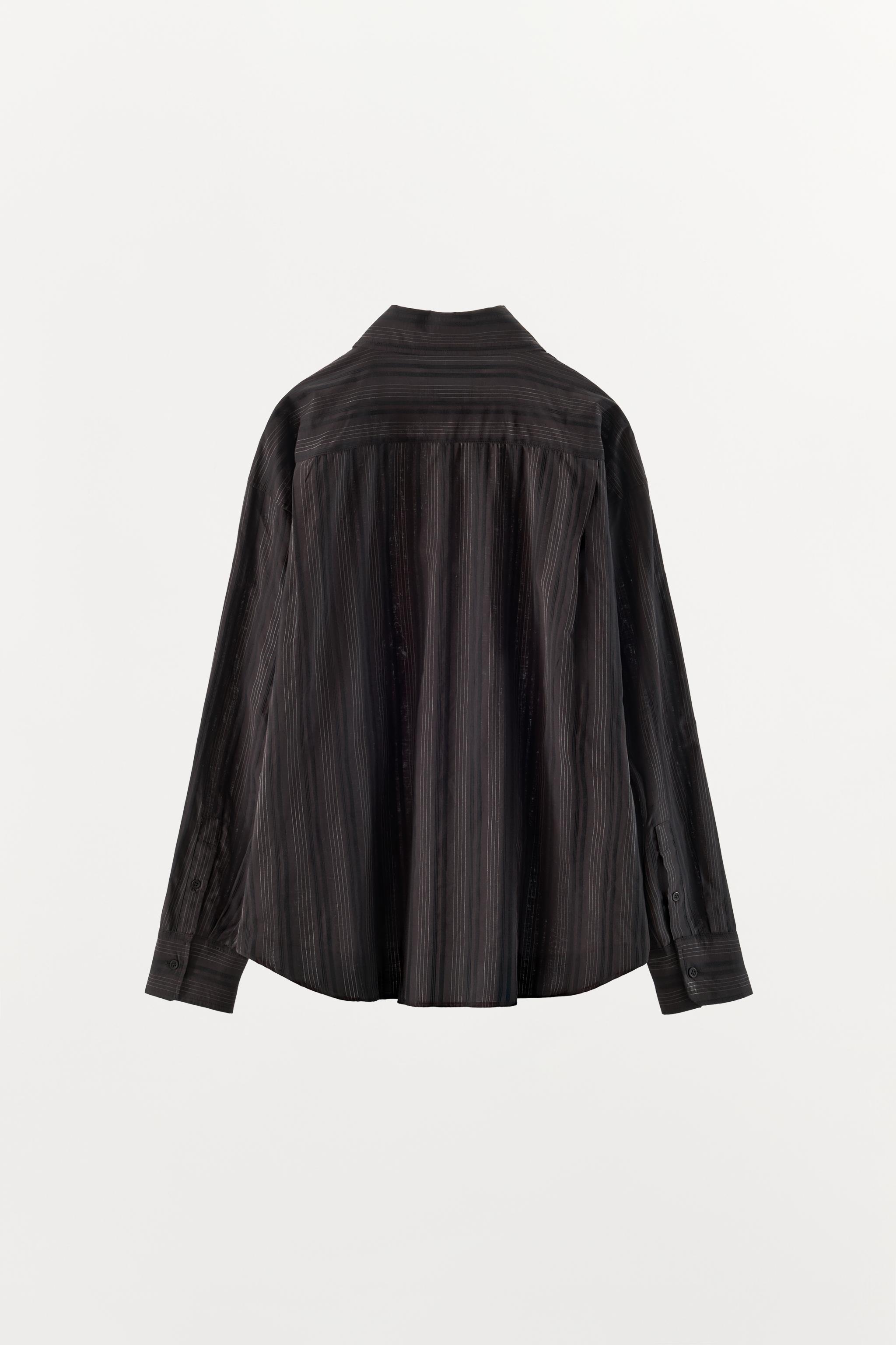Zara Çizgili Pijama Gömlek görsel 8