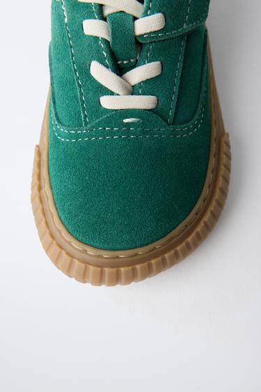 BASKET BAREFOOT EN CUIR - Vert de Zara - Image 4