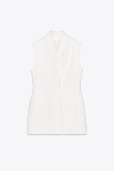 GILET PEPLUM ZW COLLECTION - Écru de Zara - Image 6