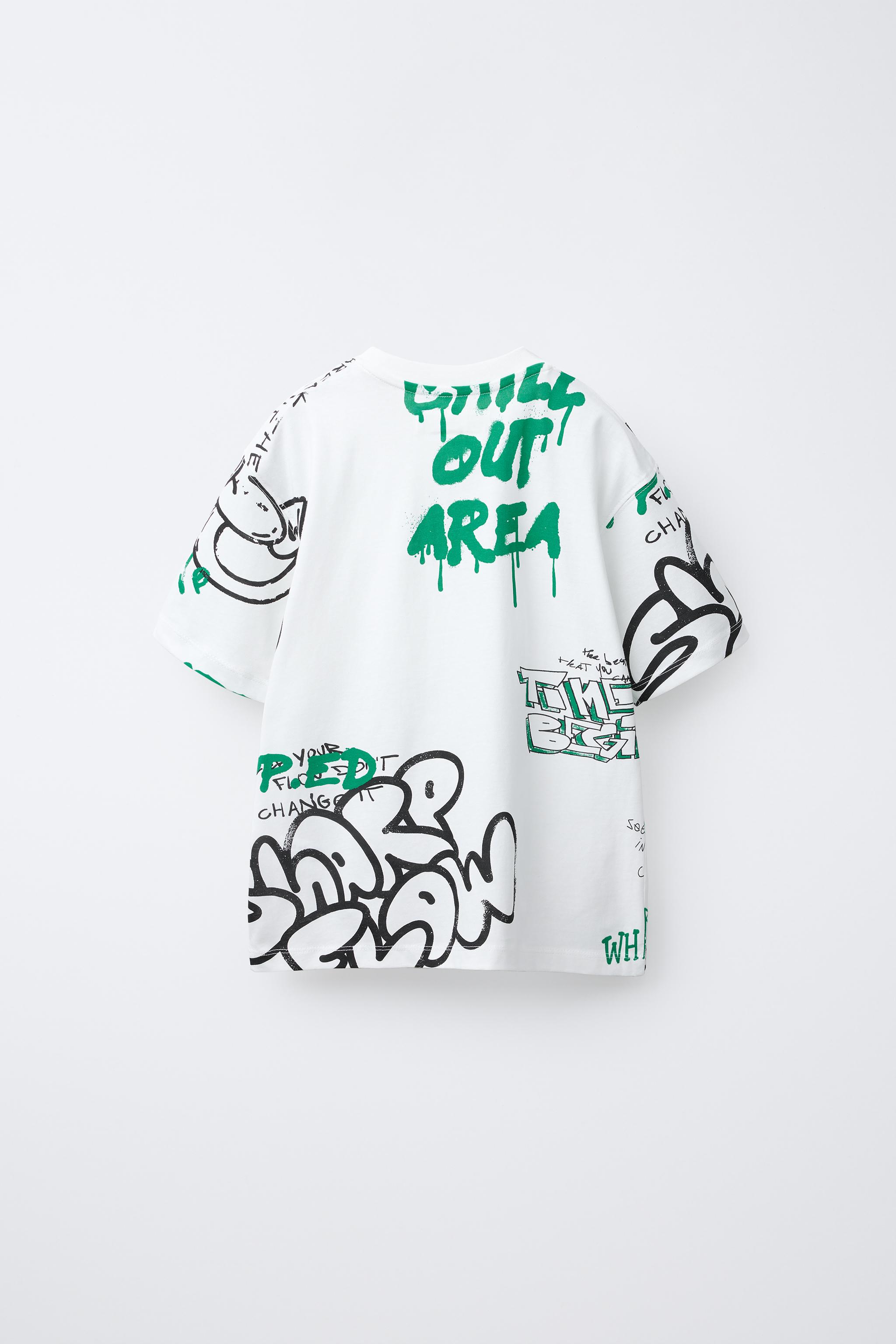 GRAFFITI PRINT T-SHIRT White ZARA South Africa