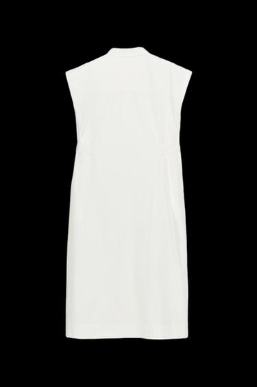VESTIDO CAMISERO LAZADAS ZW COLLECTION - Blanco de Zara