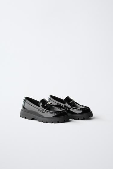 LOAFERS WITH STAR DETAIL - Black by Zara - Image 1