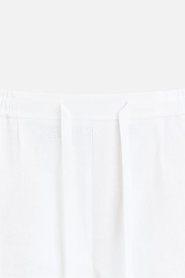 BERMUDA 100 % LIN - Blanc de Zara - Image 7