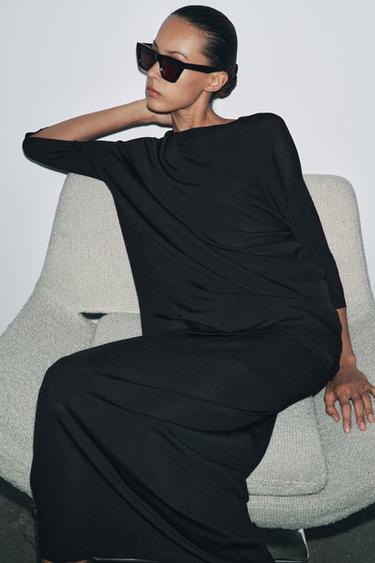 OVERSIZED PLAIN KNIT TOP - Black by Zara