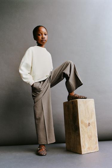 DOUBLE WAISTBAND TROUSERS - Light beige by Zara - Image 0