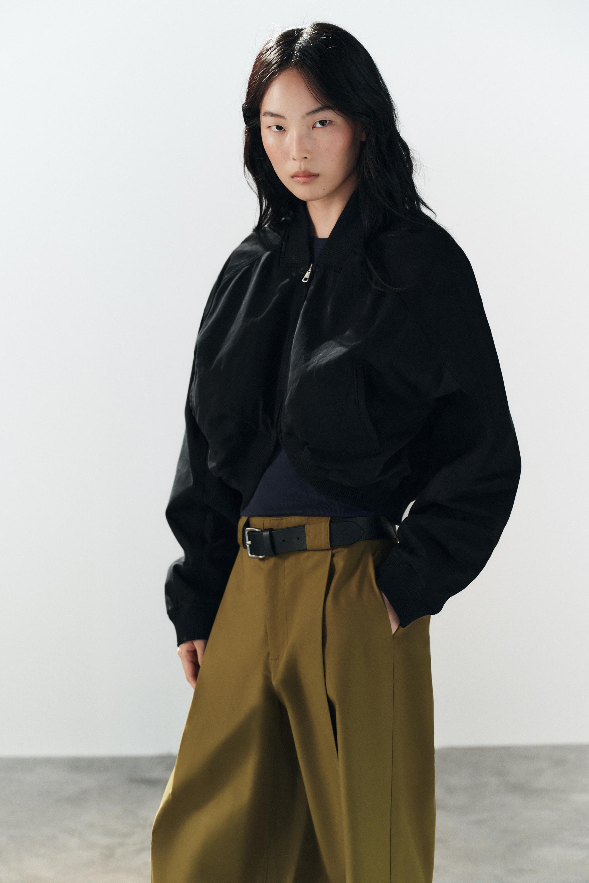 PLEATED BELT-LOOP PANTS