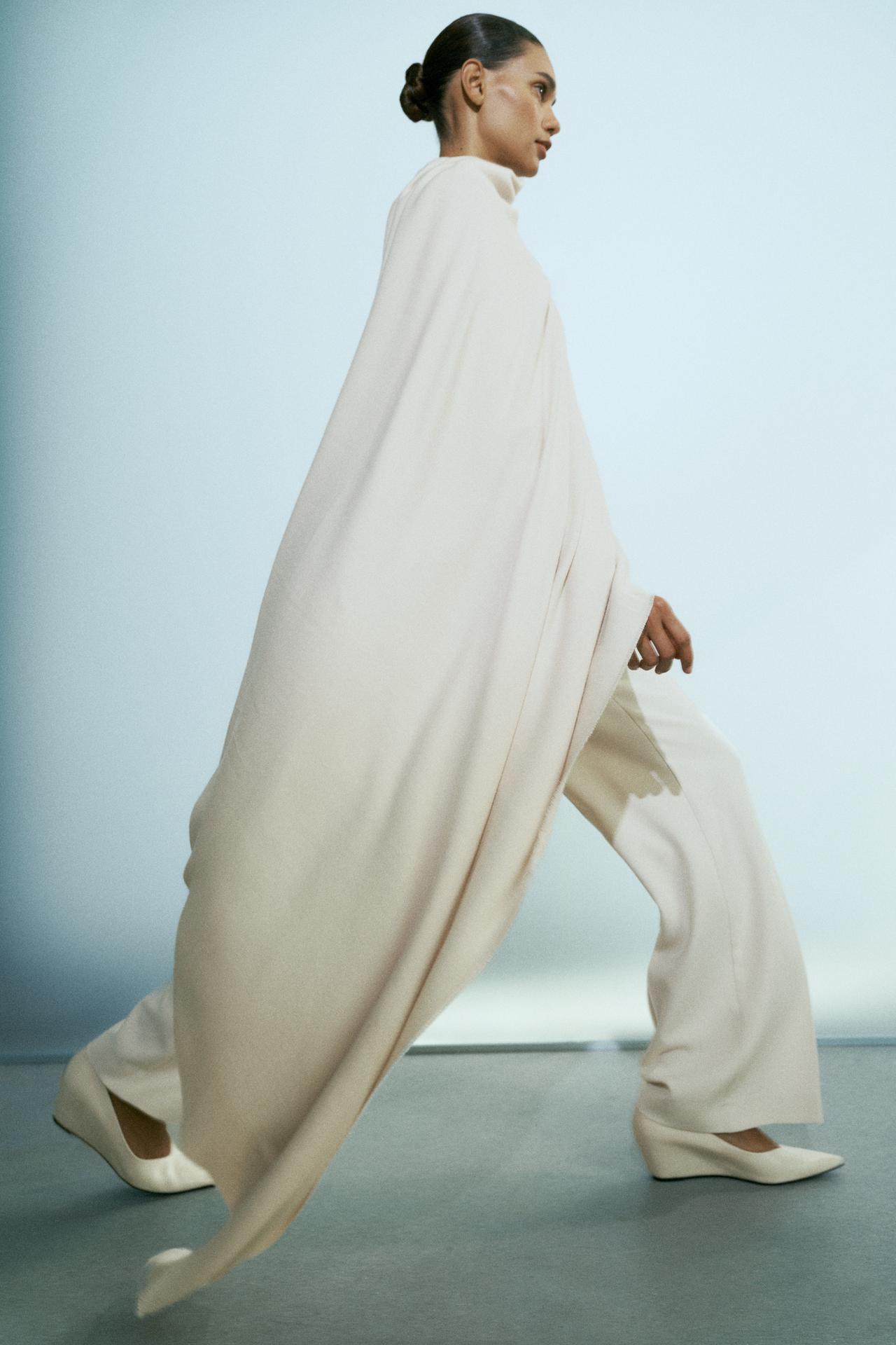 SOFT PLAIN SCARF — Ecru