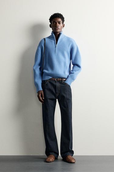JERSEY TEXTURA BOXY FIT - Azul de Zara - Imagen 0