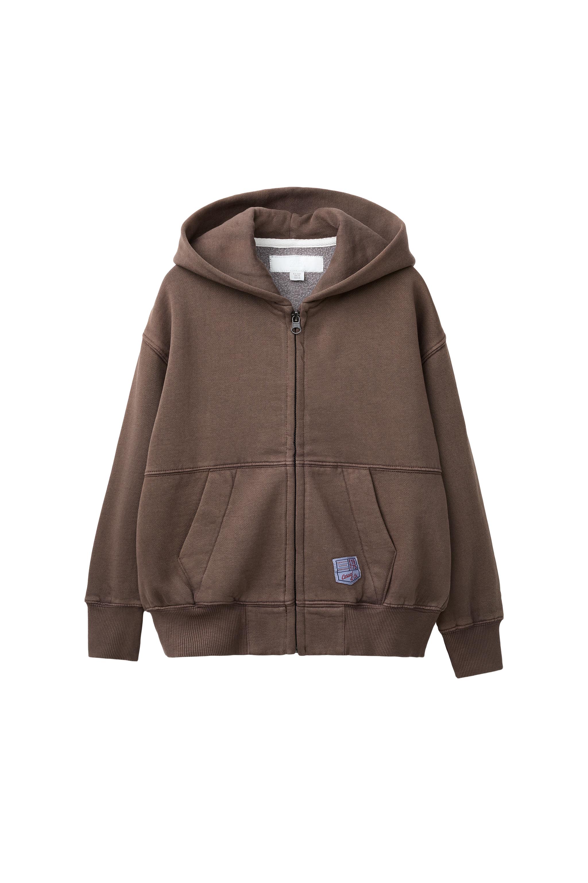 upupupu　38 ZIP-UP SWEATSHIRT - Brown | ZARA Singapore