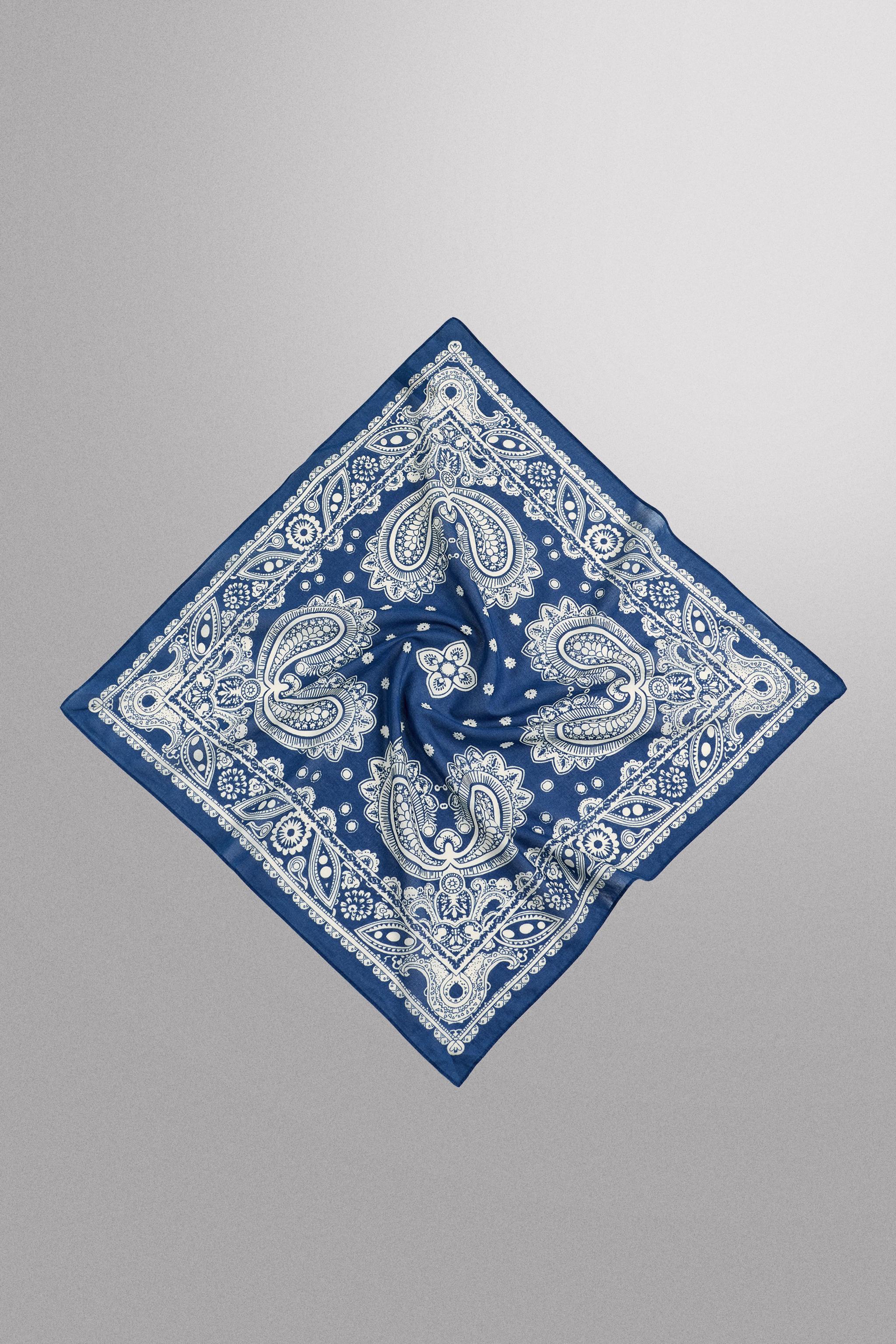 PAISLEY PRINT BANDANNA - Blue / Indigo | ZARA South Africa