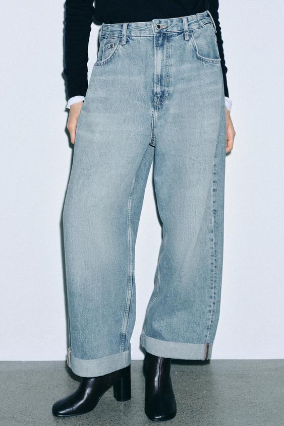 JEAN ZW COLLECTION BAGGY FIT TAILLE HAUTE - Bleu moyen de Zara - Image 5