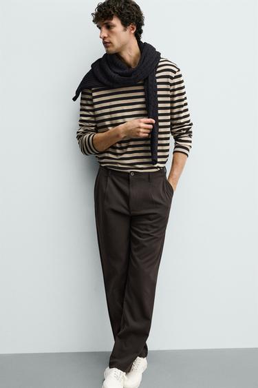 PANTALON STRAIGHT FIT CONFORT - Marron de Zara - Image 5