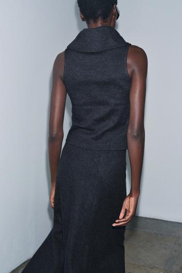 TOP CÔTELÉ DOUX - Gris foncé de Zara - Image 2