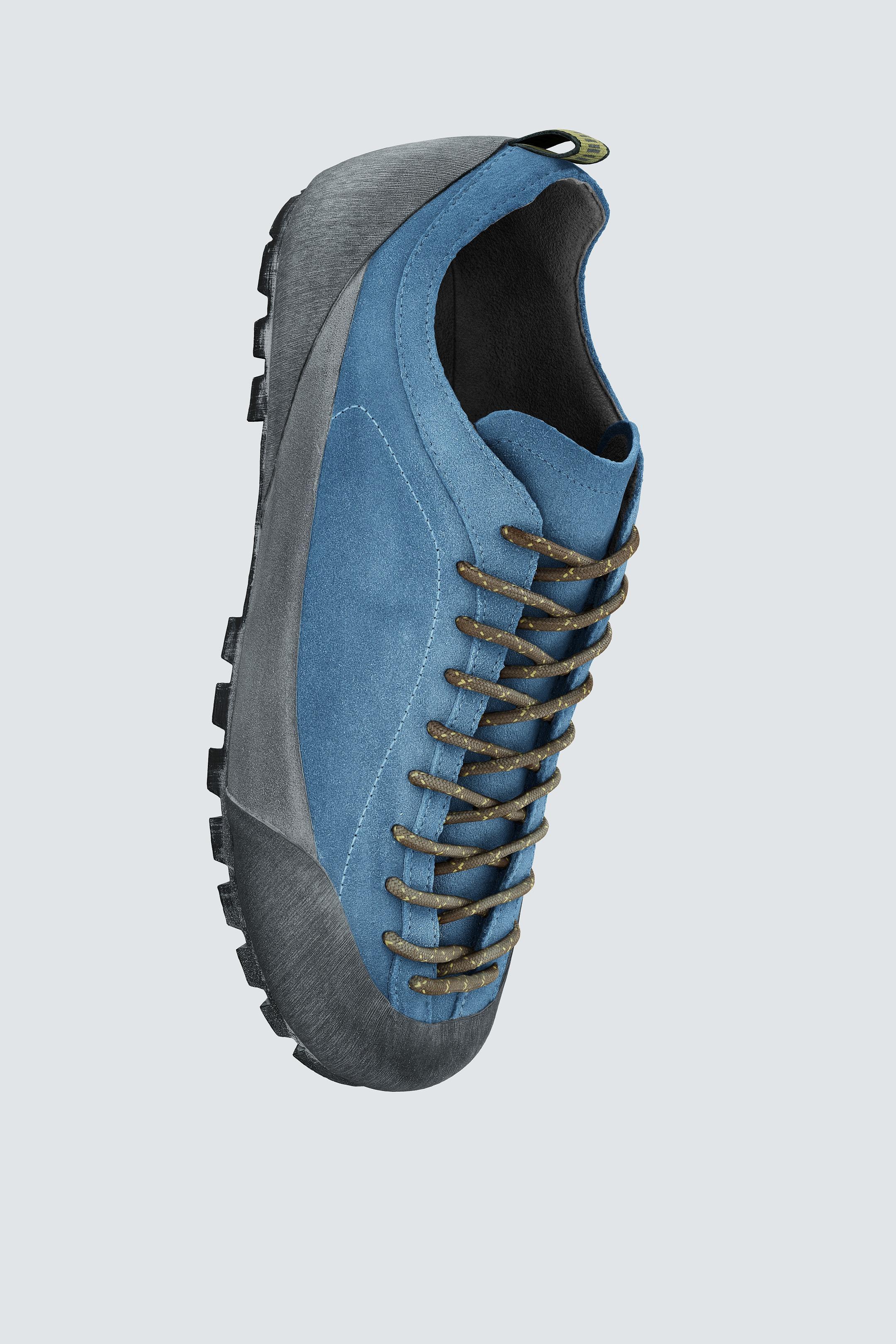 LEATHER SNEAKERS WITH VIBRAM® SOLE AARON LEVINE X ZARA - Blue