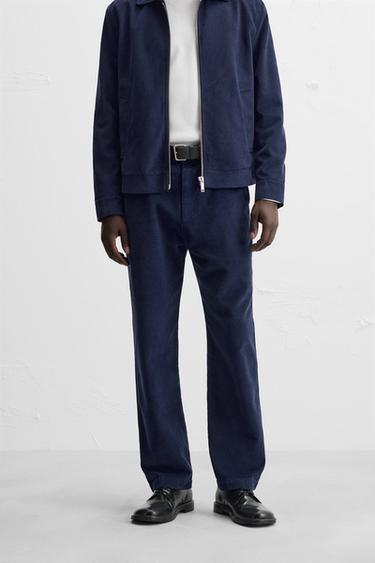 PANTALON REGULAR FIT LYOCELL - COTON - Bleu roi de Zara - Image 1
