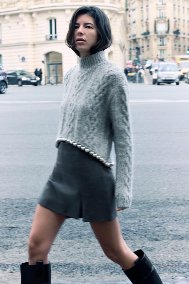 Zopfmuster Pullover Mit Perlen Mango STRICKPULLOVER MIT ZOPFMUSTER