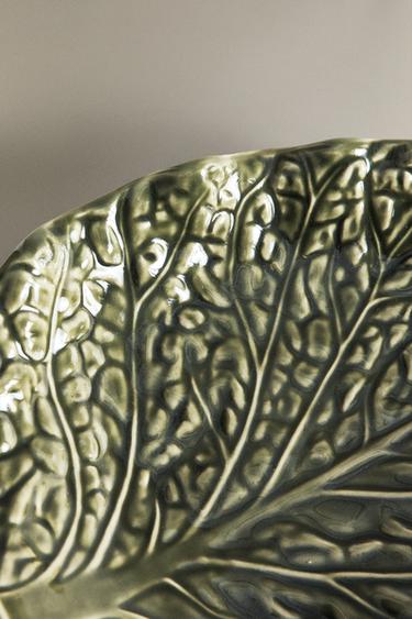 CABBAGE STONEWARE SERVING DISH - Green by Zara - Image 4
