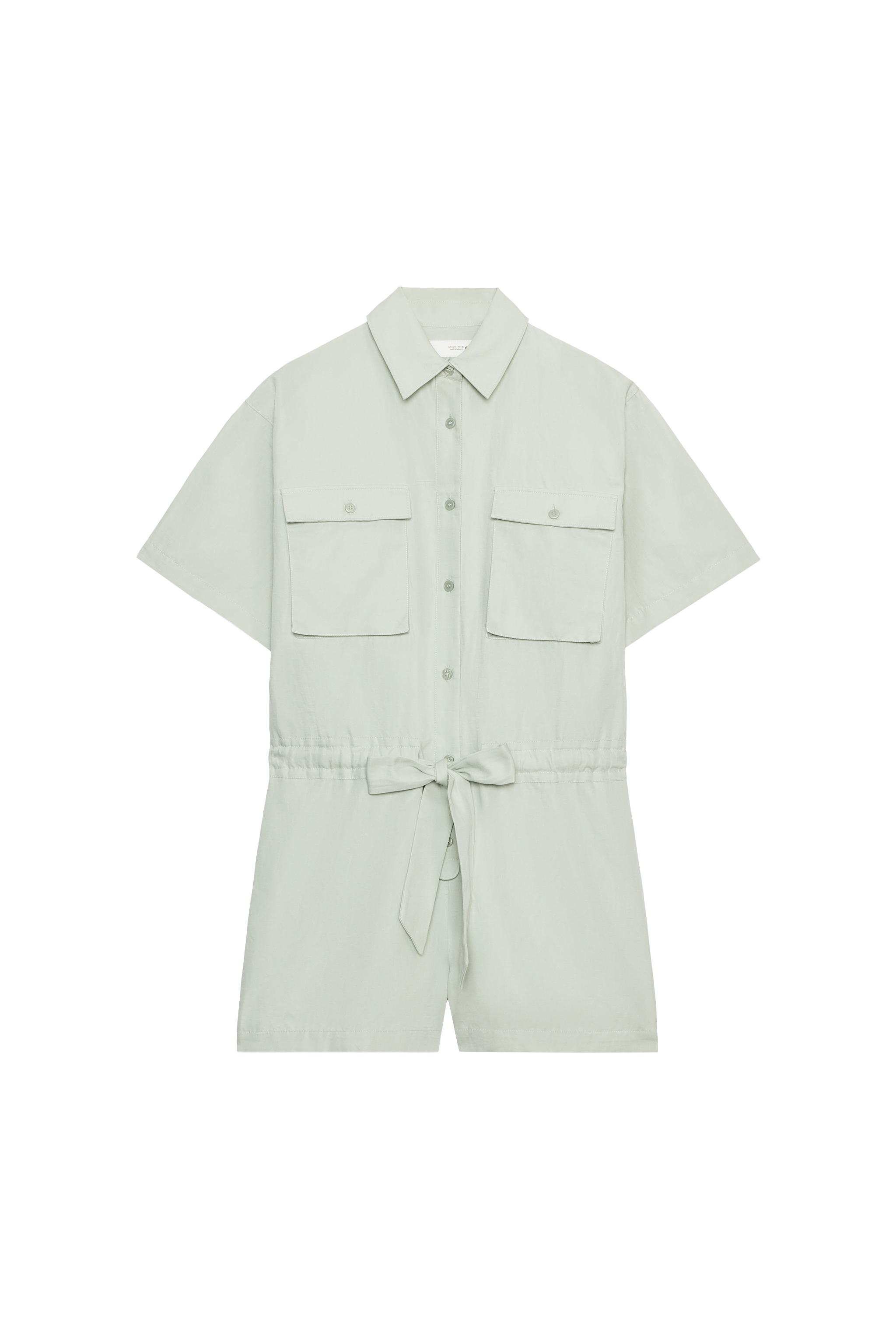 ベルト付きシャツジャンプスーツ ZW COLLECTION - ライトミント | ZARA