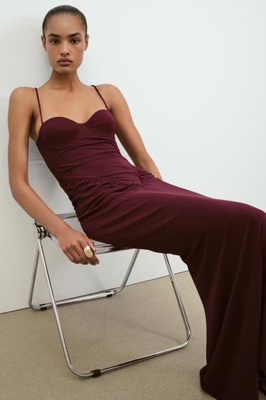 ROBE CORSET DRAPÉE - Bordeaux de Zara - Image 6