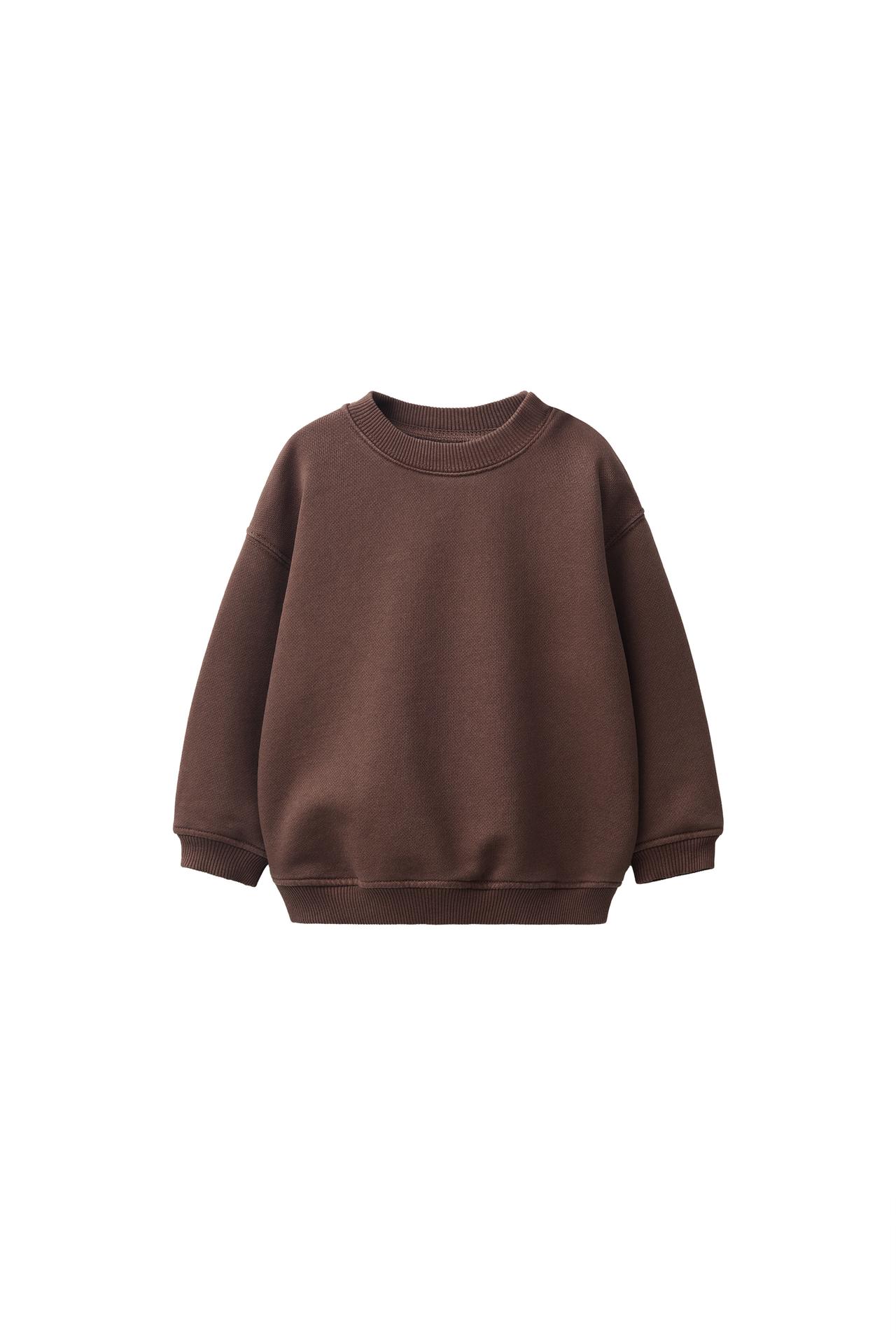 GARMENT DYED PLAIN SWEATSHIRT