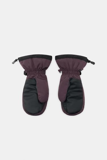 WATERPROOF POLARTEC® SKI COLLECTION MITTENS - Burgundy by Zara - Image 2