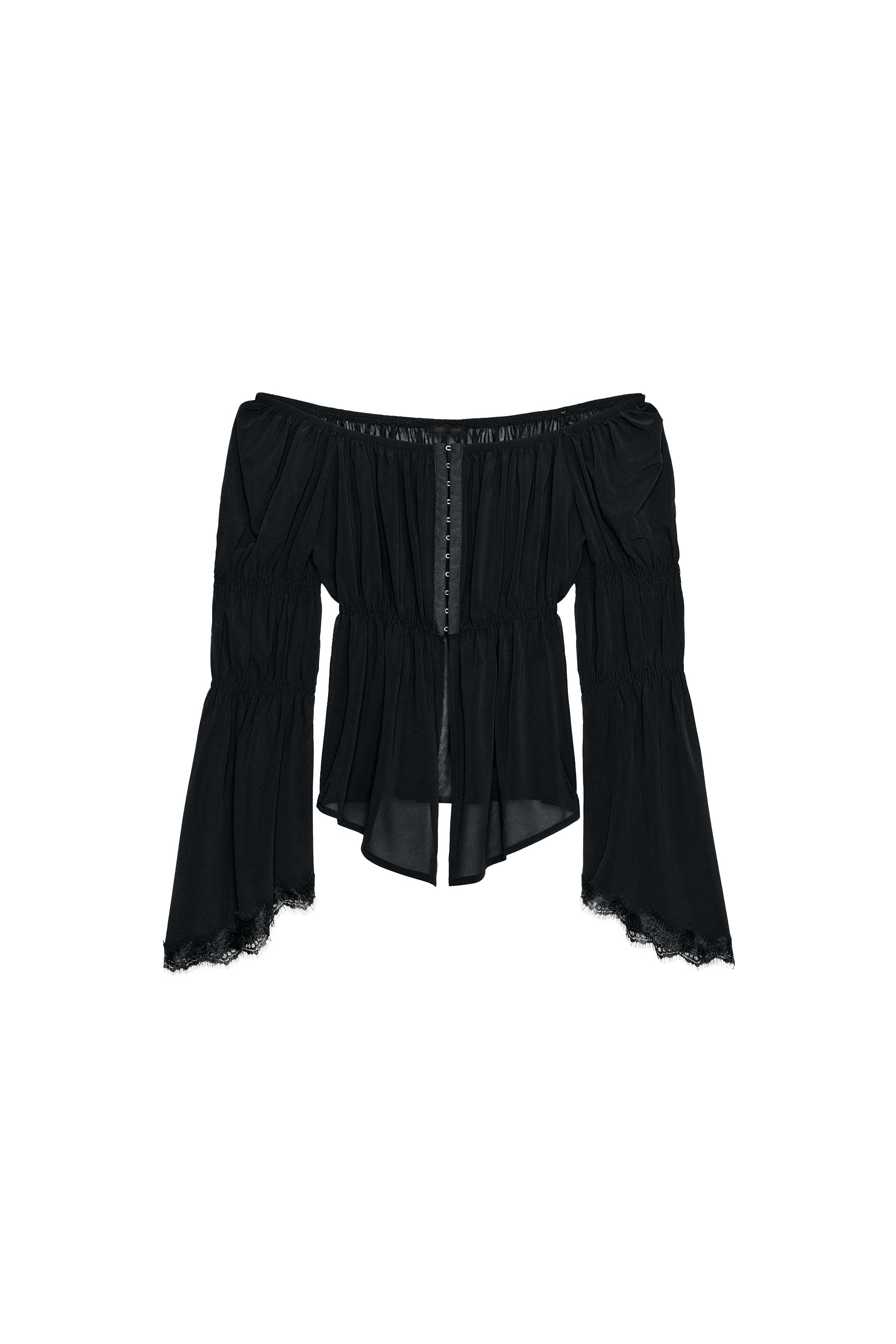 COMBINATION LACE TOP - Black | ZARA Canada