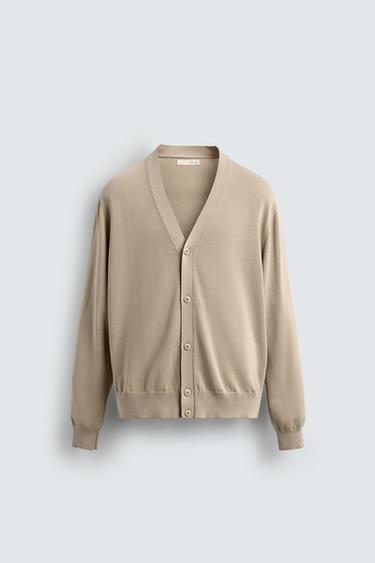 CÁRDIGAN LIGERO ESTRUCTURA - Beige de Zara