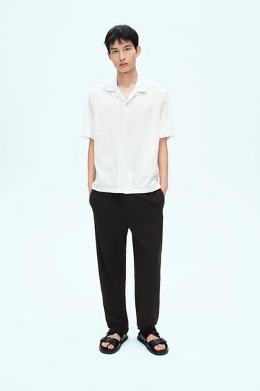 STRIPED JACQUARD SHIRT - Ecru by Zara