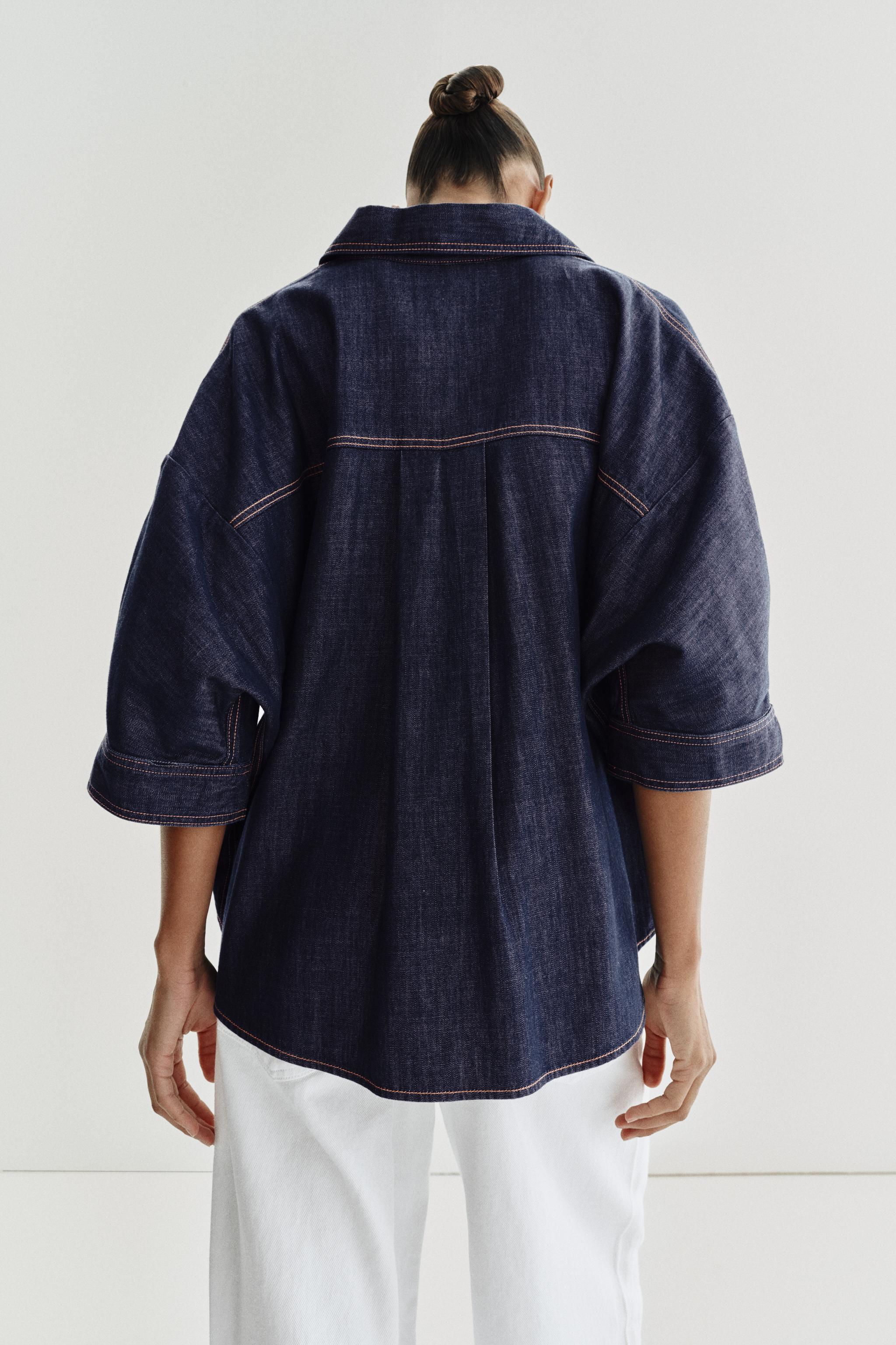 Z1975 GOLD APPLIQUÉ DENIM SHIRT