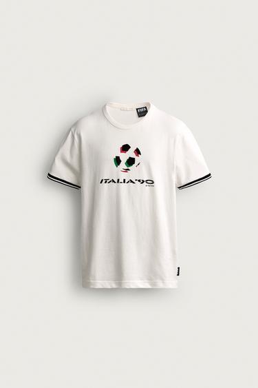 ITALY 90 FIFA WORLD CUPâ„¢ FIFA CLASSICS CONTRAST T-SHIRT - White by Zara
