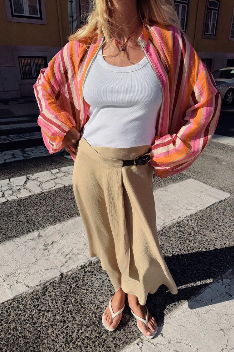 Falda midi con hebilla 2