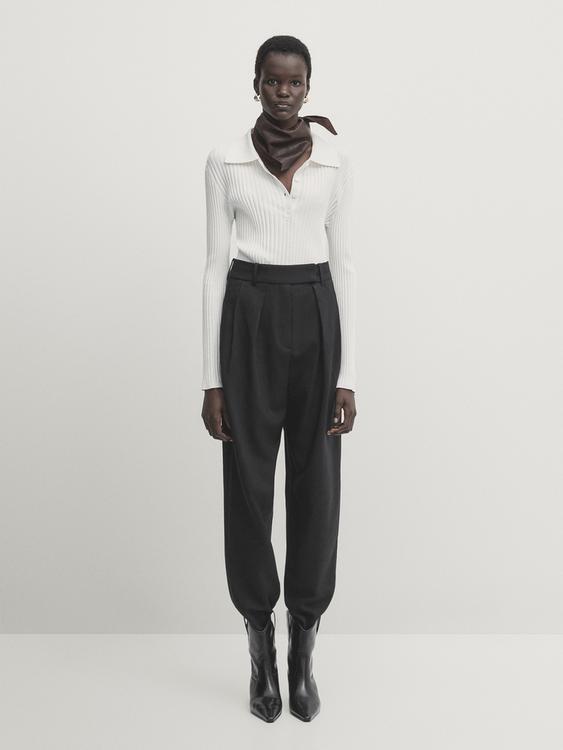 Zara, Pants & Jumpsuits, Zara Full Length Francoise Pants In Black Size  Large