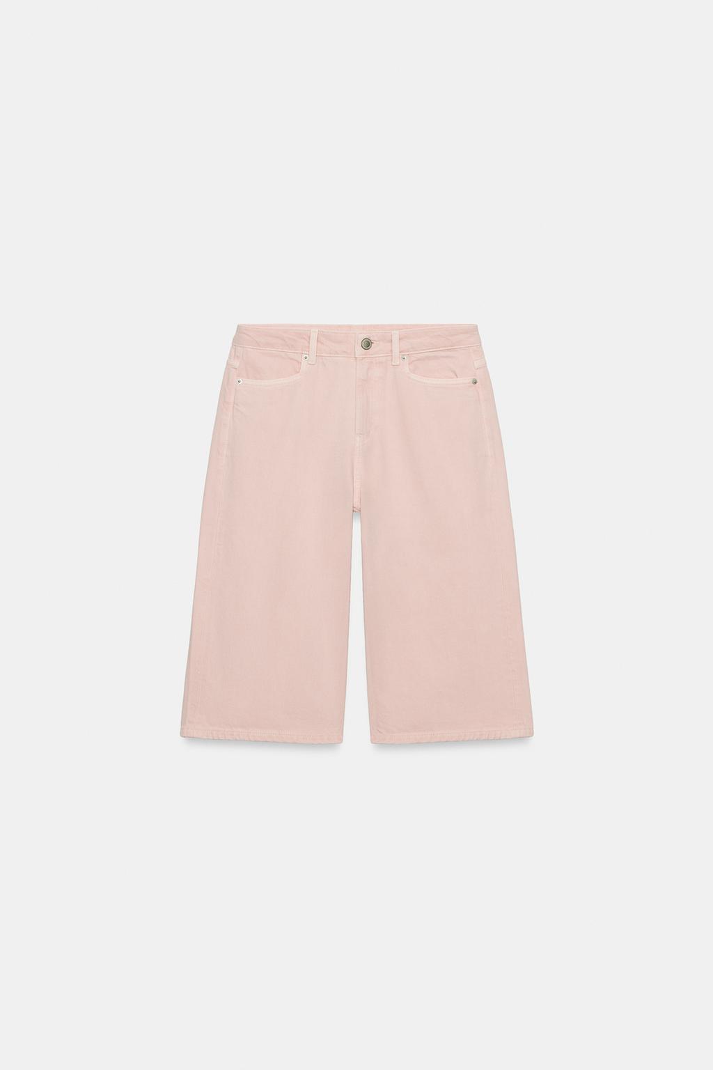 ZW COLLECTION MID-WAIST DENIM BERMUDA SHORTS