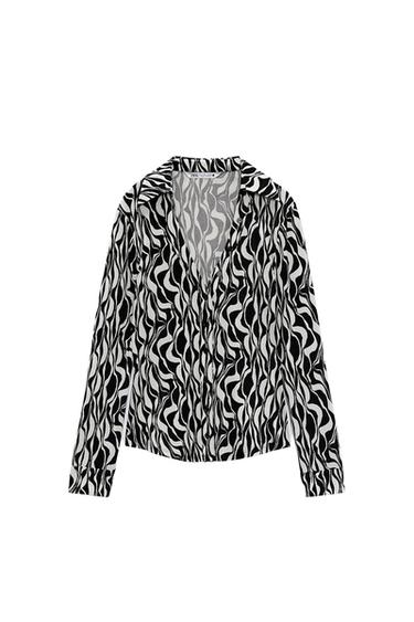 FITTED PRINTED BLOUSE