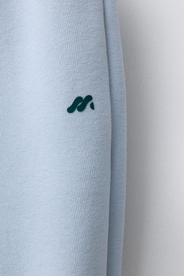 PANTALON BAGGY AVEC DOUBLURE POLAIRE ET LOGO - Bleu de Zara - Image 3