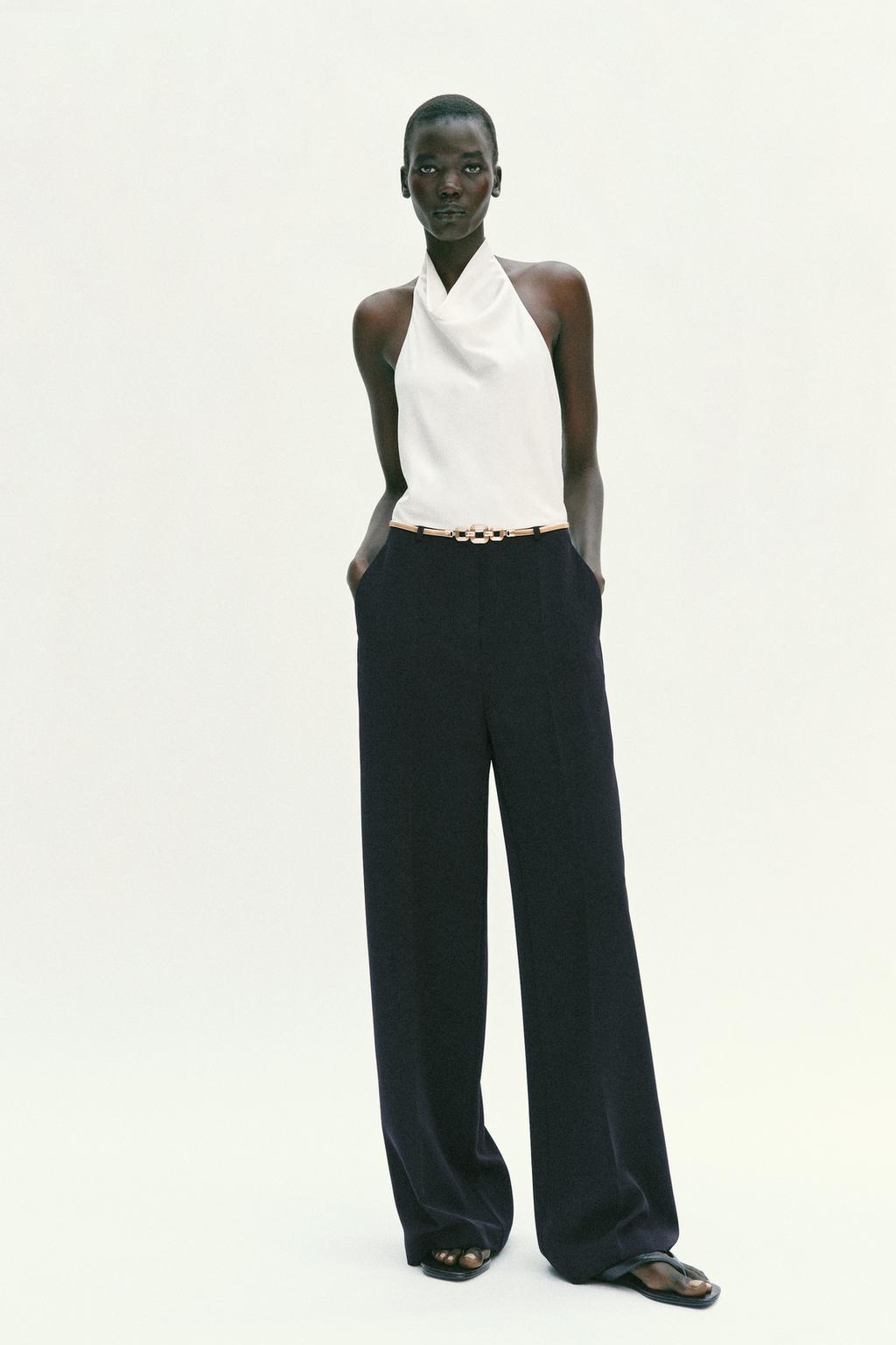 HALTER NECK JUMPSUIT WITH BELT