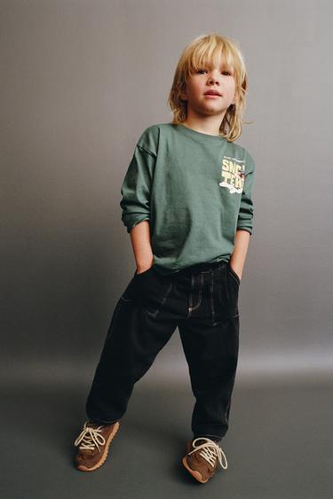 PANTALÓN STRAIGHT CINTURÓN - Negro de Zara
