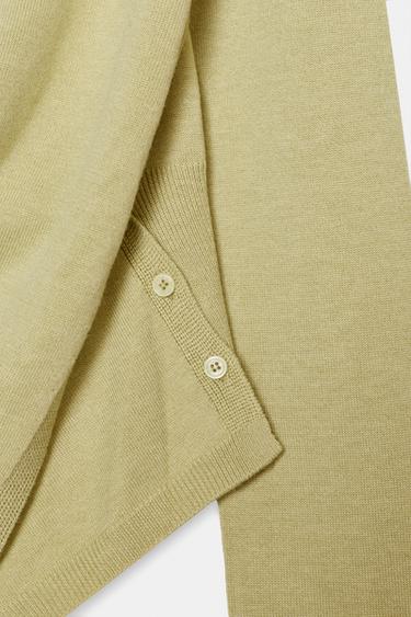 DRAPED KNIT JUMPER - washed green by Zara - Image 8