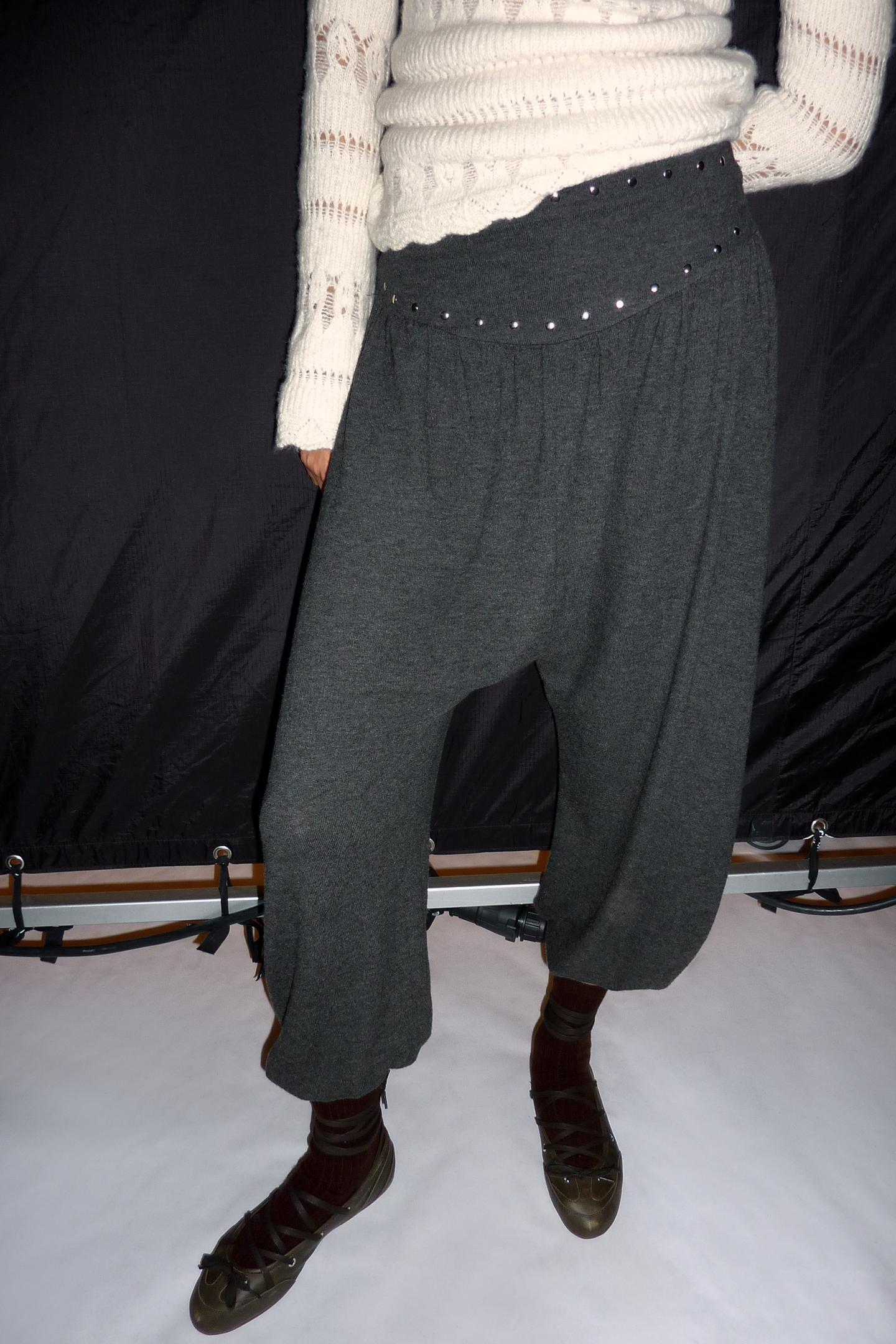Женские брюки Zara Studded, цвет: Тёмный антрацитовый — фото 6