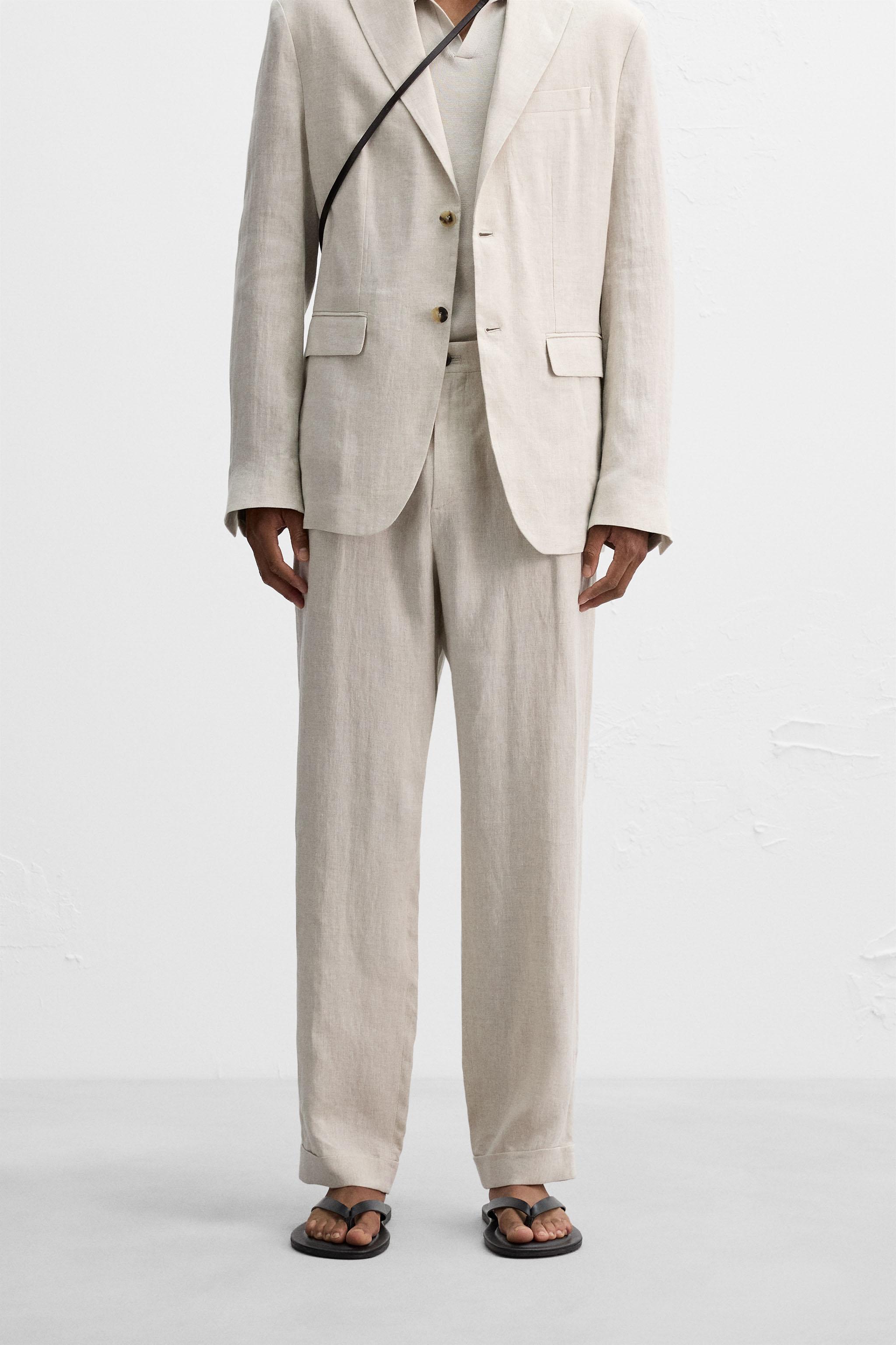 PANTALON DE COSTUME 100 % LIN