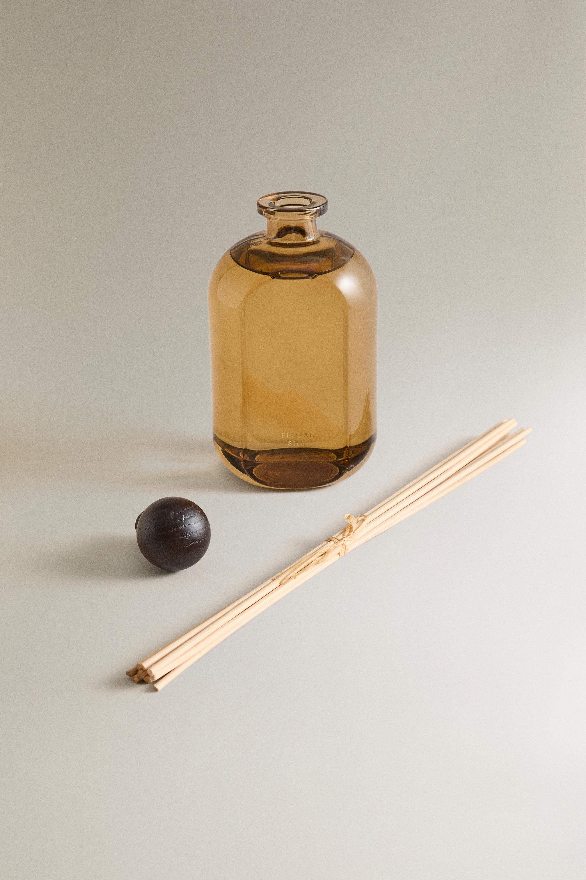 (480 ML) FLORAL SILK REED DIFFUSERS — Ecru/Yellow