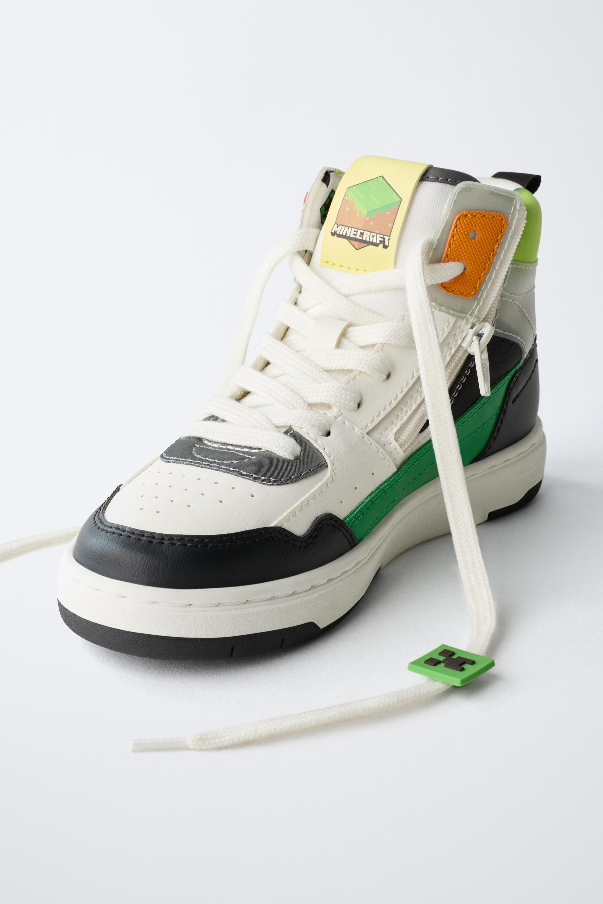 めいなページ MINECRAFT © MOJANG AB. ™ HIGH TOP SNEAKERS - Green | ZARA
