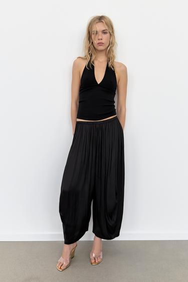 PLEATED SAROUEL TROUSERS - Black by Zara - Image 4