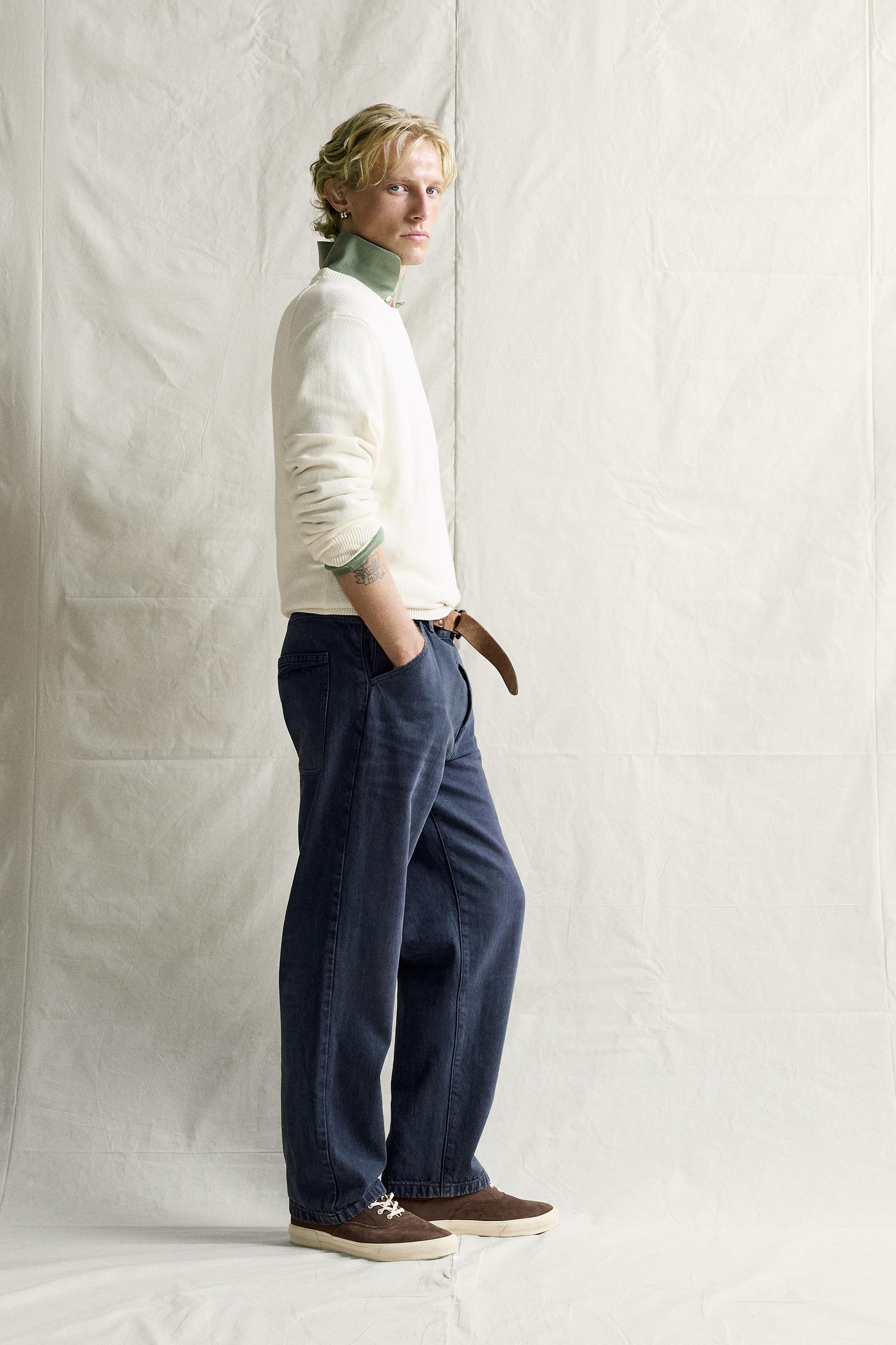COTTON-LINEN REGULAR FIT SWEATER