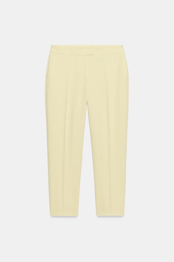 PANTALÓN TIRO ALTO - Amarillo de Zara - Imagen 0